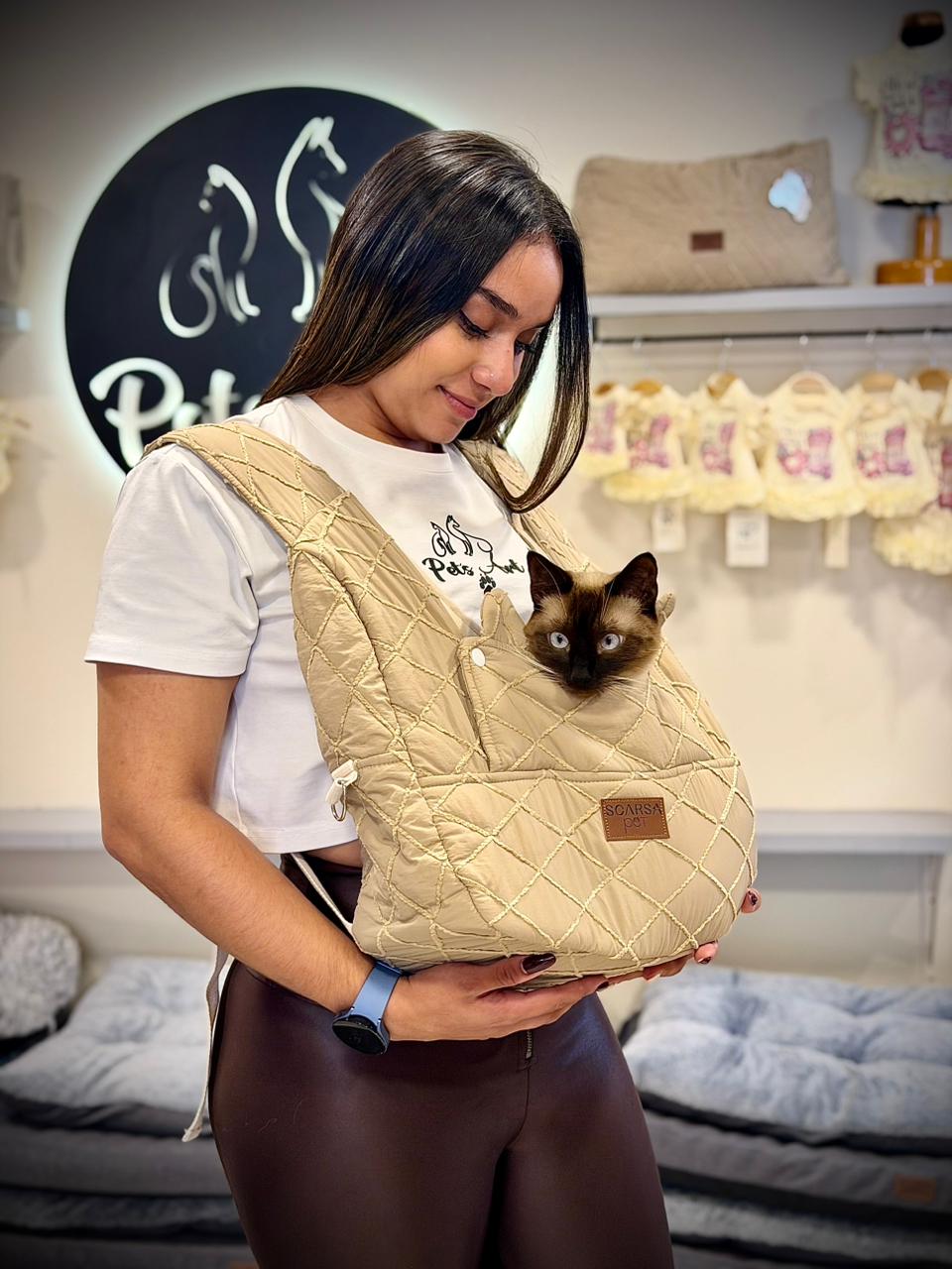 Canguro Premium para Gatos y Mascotas Pequeñas | Bolso Portador Cómodo y Elegante – Pets Art