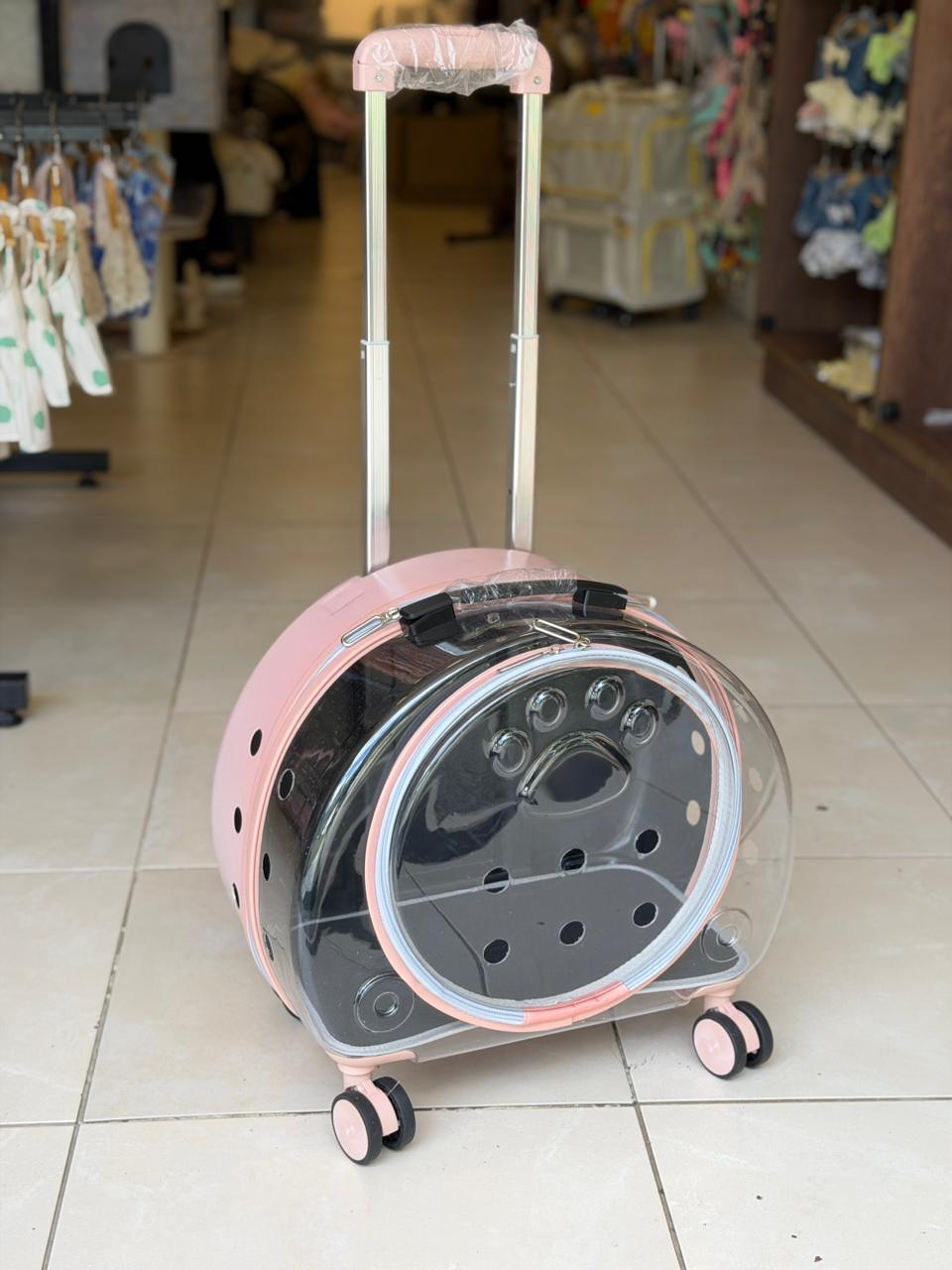 Maleta Transportadora con Ruedas para Gatos y Perros Pequeños | Carrier Premium Transparente – Pets Art
