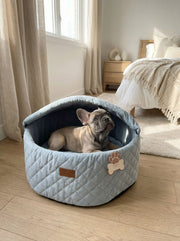 Cama Cueva Premium para Mascotas | Refugio Acolchado Minimalista para Perros y Gatos – Pets Art