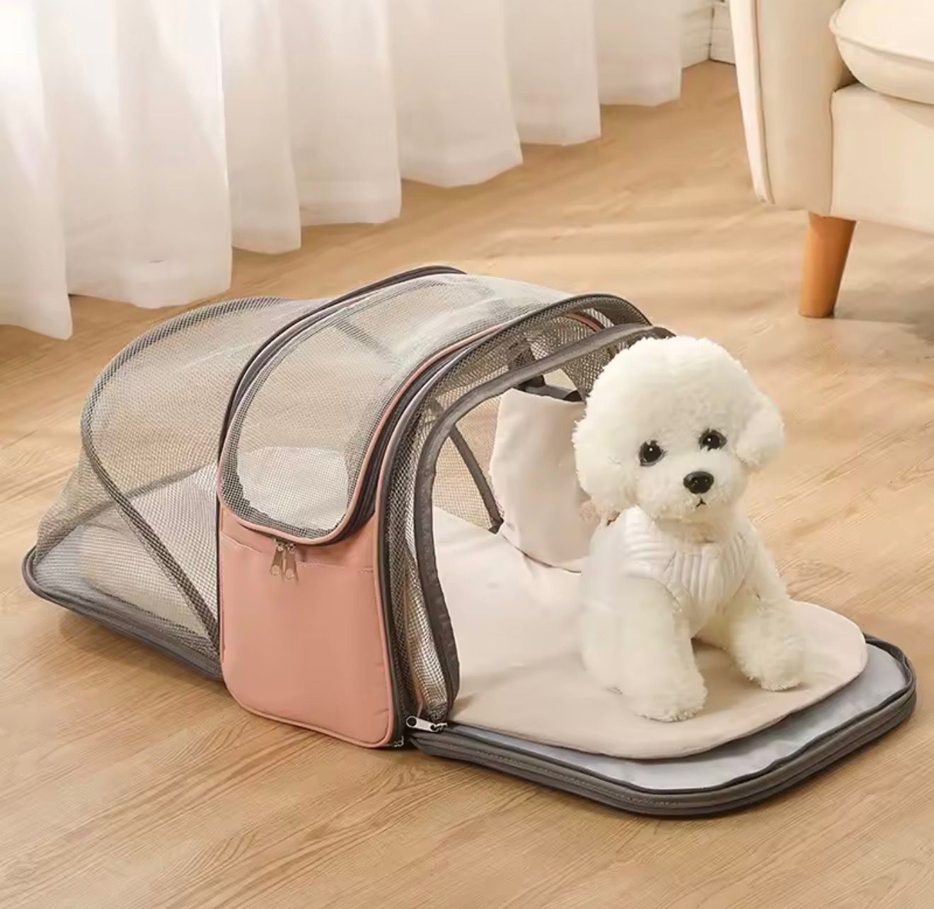 Transportadora Expandible para Mascotas | Bolso Plegable Premium para Perros y Gatos – Pets Art