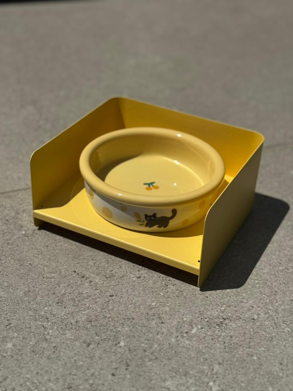 Comedero en Cerámica con Base Metálica para Gatos y Perros Pequeños | Pets Art