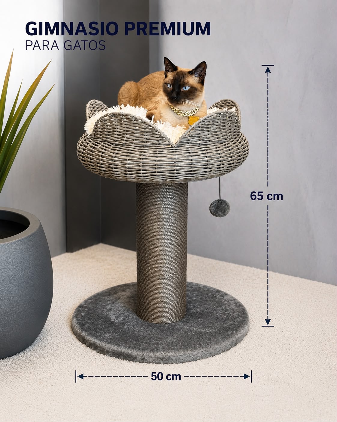 Gimnasio Rascador | Torre para Gatos | Pets Art