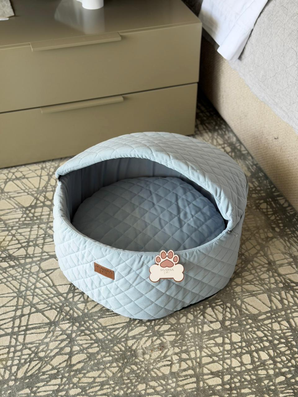 Cama Cueva Premium para Mascotas | Refugio Acolchado Minimalista para Perros y Gatos – Pets Art